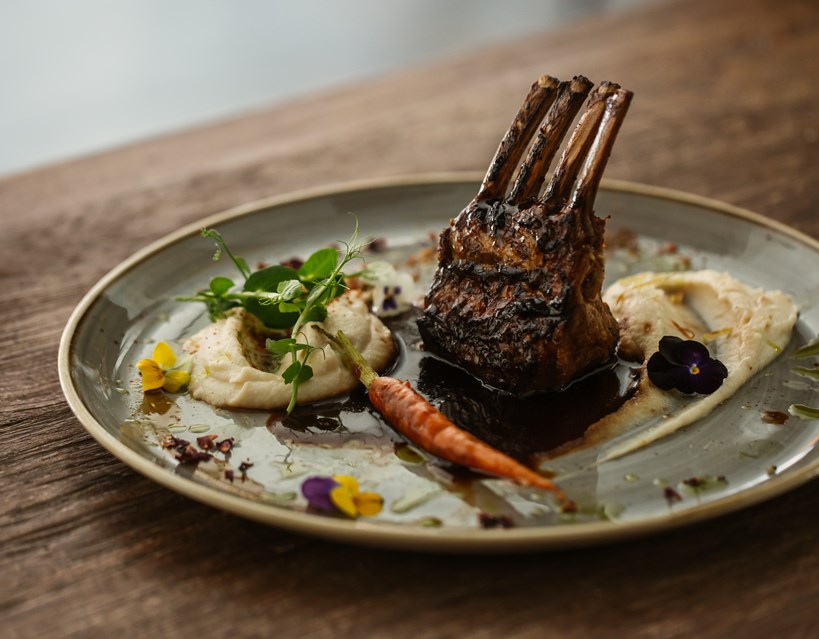Casa Cook Rhodes Main dish of lamb rack